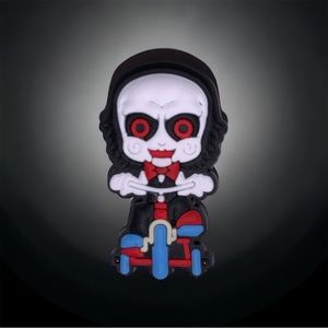 New Horror SAW Movie “Billy on Bike” Crocs Charm Jibbitz for shoes 6ea. Or 3/$10